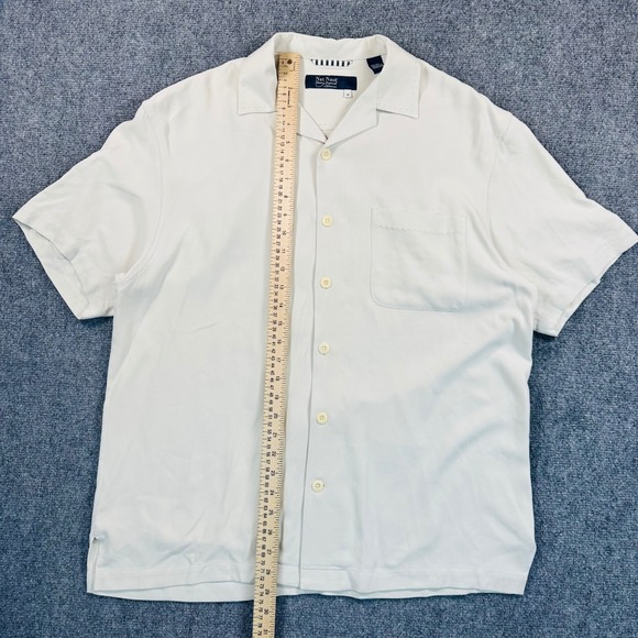 Vintage Nat Nast 100% Silk Camp Shirt Mens M Kentucky Jockey Club Horse Race - Picture 11 of 13